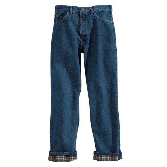 Carhartt Men's Relaxed Straight Leg Flannel‎ Lined Jeans - Picture 1 of 12